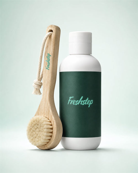 FreshStep sneaker cleaning kit with brush and solution