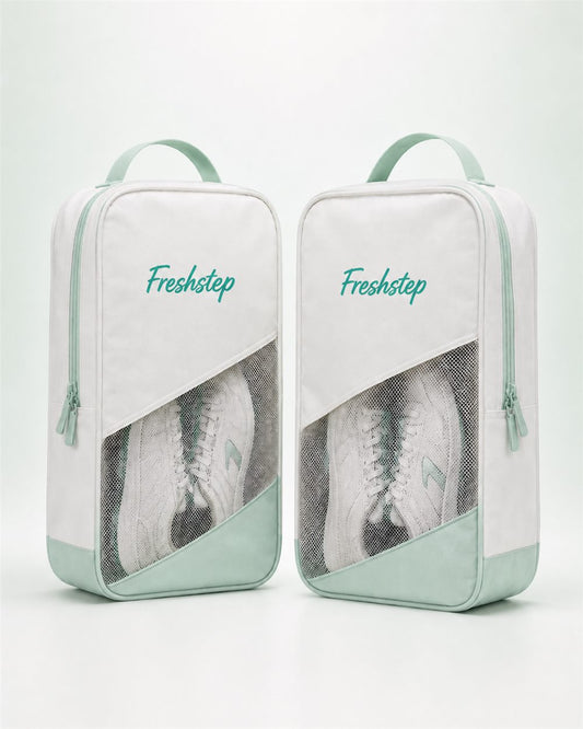 FreshStep breathable travel shoe pouches, pack of two